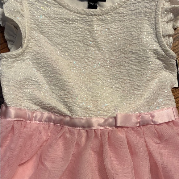 Lilt 3T White and Pink Tiered bottom Tulle Dress - Picture 9 of 9